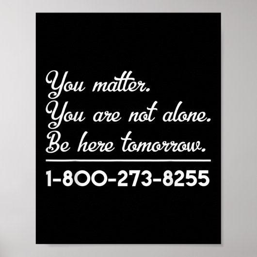 Suicide Hotline - Zelfmoordbewustzijn en -preventi Poster (Voorkant)
