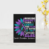 Suicide Pain Sunflower Suicide Prevention Awarenes Kaart (Gele Bloem)