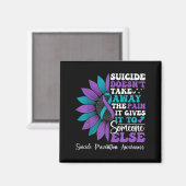 Suicide Pain Sunflower Suicide Prevention Awarenes Magneet (Voorkant / Achterkant)