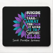 Suicide Pain Sunflower Suicide Prevention Awarenes Muismat (Voorkant)