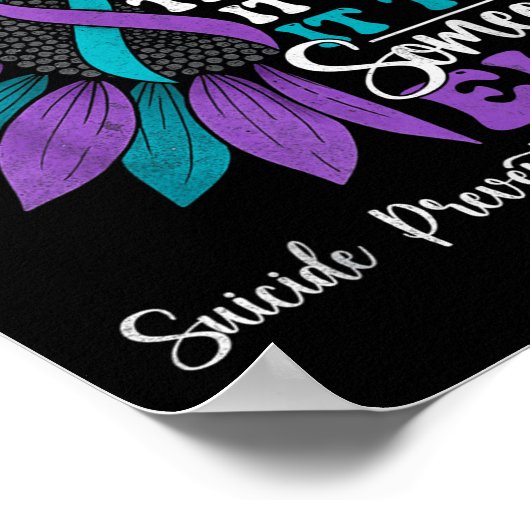 Suicide Pain Sunflower Suicide Prevention Awarenes Poster (Hoek)