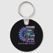 Suicide Pain Sunflower Suicide Prevention Awarenes Sleutelhanger (Voorkant)