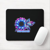 Suïcide preventie Awareness Butterfly Semicolon Muismat (Met muis)