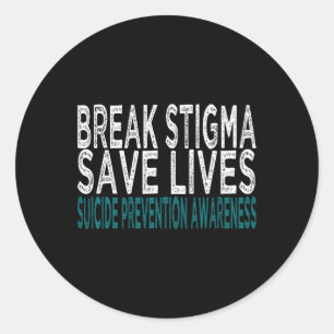 Suïcide Preventie Ondersteuning Verbreek Stigma Ze Ronde Sticker