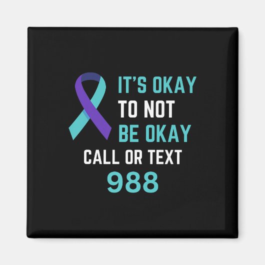 Suicide Prevention 988 Hotline Shirt 988 Suicide C Magneet (Voorkant)