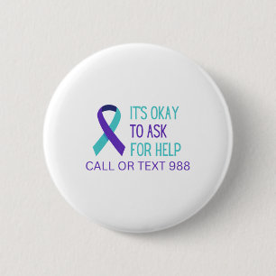 Suicide Prevention 988 Hotline Shirt 988 Suicide C Ronde Button 5,7 Cm