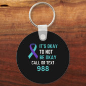 Suicide Prevention 988 Hotline Shirt 988 Suicide C Sleutelhanger (Voorkant)