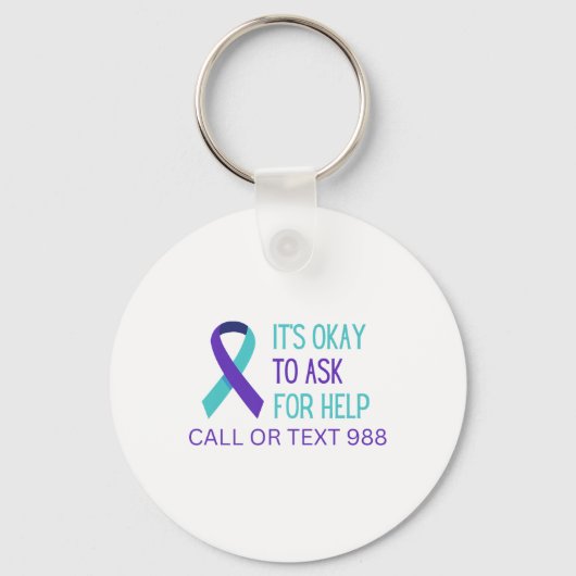 Suicide Prevention 988 Hotline Shirt 988 Suicide C Sleutelhanger (Voorkant)