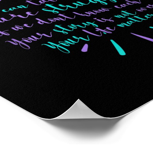 Suicide Prevention Advocate Person Behind The Caus Poster (Hoek)