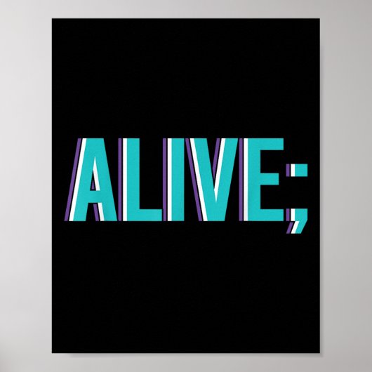 Suicide Prevention Alive _ I For Suprters  Poster (Voorkant)