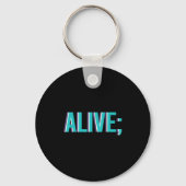 Suicide Prevention Alive _ I For Suprters  Sleutelhanger (Voorkant)