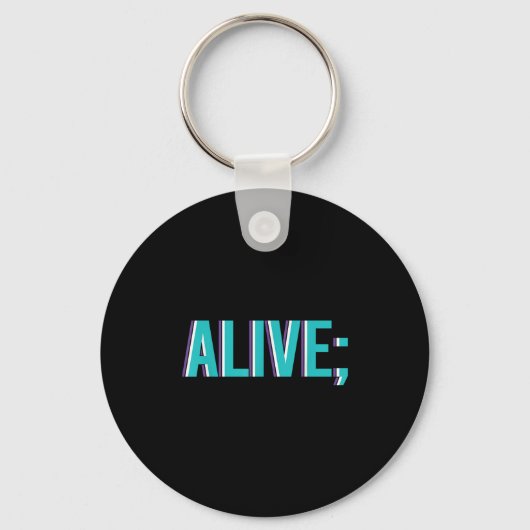 Suicide Prevention Alive _ I For Suprters  Sleutelhanger (Voorkant)