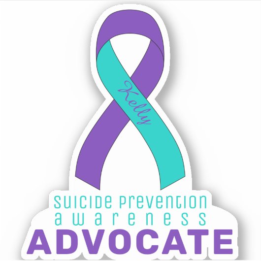 Suicide Prevention Awareness Advocate Vinyl Sticker (Voorkant)