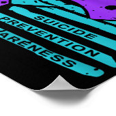 Suicide Prevention Awareness American Flag Semicol Poster (Hoek)