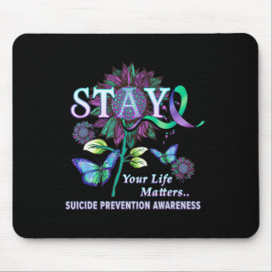Suicide Prevention Awareness Blijf je leven Proble Muismat