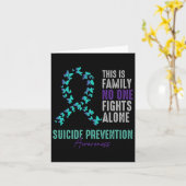 Suicide Prevention Awareness Butterfly Blauwgroen  Kaart (Gele Bloem)