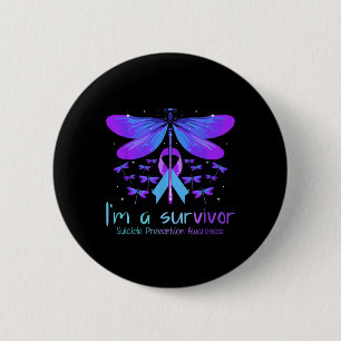 Suicide Prevention Awareness Butterfly Geen verhaa Ronde Button 5,7 Cm