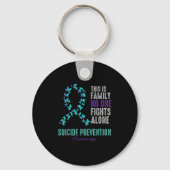 Suicide Prevention Awareness Butterfly Teal Purple Sleutelhanger (Voorkant)