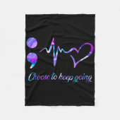 Suicide Prevention Awareness Choose To Keep Going  Fleece Deken (Voorkant)
