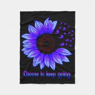 Suicide Prevention Awareness Choose To Keep Going  Fleece Deken