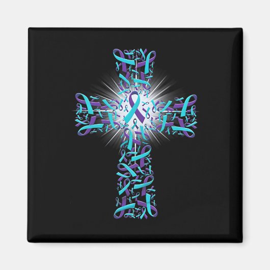 Suicide Prevention Awareness Cross Magneet (Voorkant)