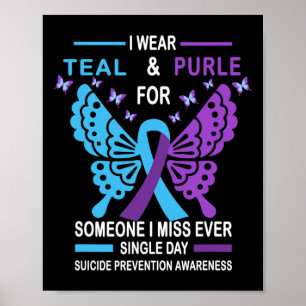 Suicide Prevention Awareness Design I Draag Blauwg Poster