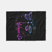 Suicide Prevention Awareness Dragonfly Semicolon 1 Fleece Deken (Voorkant (Horizontaal))