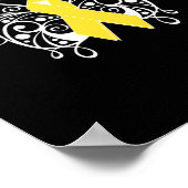 Suicide Prevention Awareness Gele lintboter Poster (Hoek)