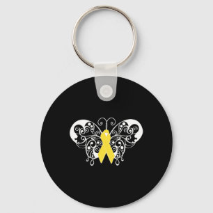 Suicide Prevention Awareness Gele lintboter Sleutelhanger