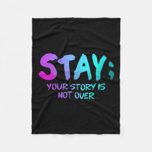 Suicide Prevention Awareness Gift Blauwgroen Paars Fleece Deken