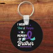 Suicide Prevention Awareness In Memory Of Brother  Sleutelhanger (Voorkant)