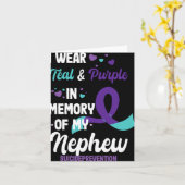 Suicide Prevention Awareness In Memory Of Nephew  Kaart (Gele Bloem)