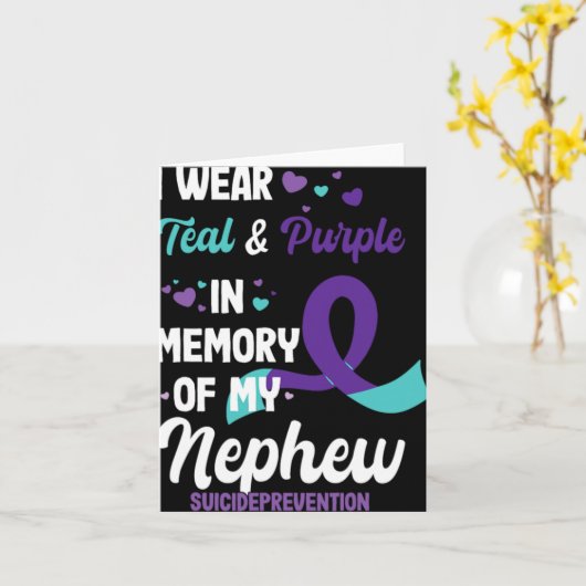 Suicide Prevention Awareness In Memory Of Nephew  Kaart (Gele Bloem)