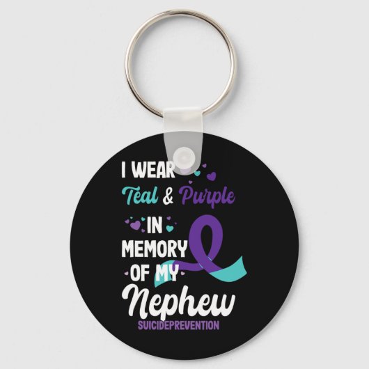 Suicide Prevention Awareness In Memory Of Nephew  Sleutelhanger (Voorkant)