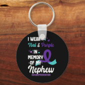 Suicide Prevention Awareness In Memory Of Nephew  Sleutelhanger (Voorkant)