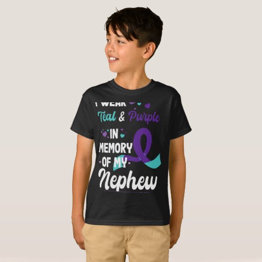 Suicide Prevention Awareness In Memory Of Nephew T-shirt (Voorkant volledig)