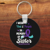 Suicide Prevention Awareness In Memory Of Sister  Sleutelhanger (Voorkant)