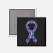 Suicide Prevention Awareness Maand Lint met STR Magneet (Voorkant / Achterkant)