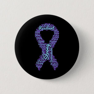 Suicide Prevention Awareness Maand Lint met STR Ronde Button 5,7 Cm
