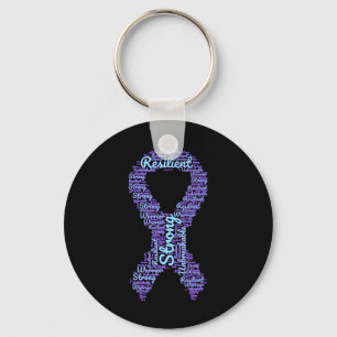 Suicide Prevention Awareness Maand Lint met STR Sleutelhanger