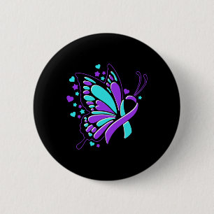 Suicide Prevention Awareness Maand Vlinder Ribbo Ronde Button 5,7 Cm