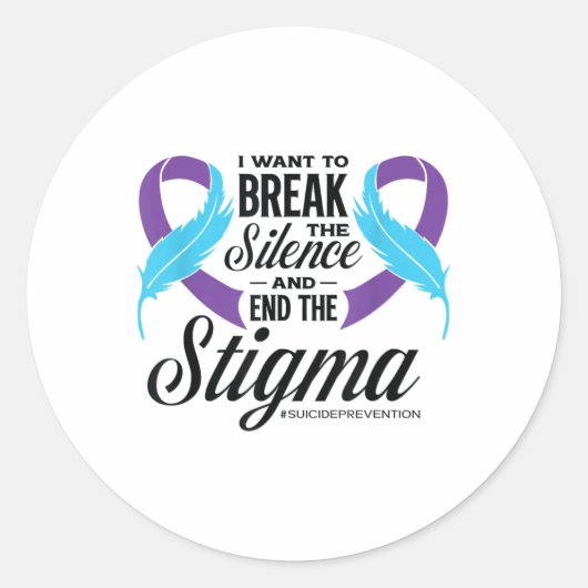 Suicide Prevention Awareness Month 988 Mental Heal Ronde Sticker (Voorkant)