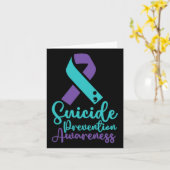 Suicide Prevention Awareness Month Blauwgroen Paar Kaart (Gele Bloem)