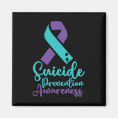 Suicide Prevention Awareness Month Blauwgroen Paar Magneet (Voorkant)