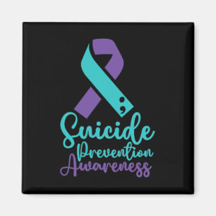 Suicide Prevention Awareness Month Blauwgroen Paar Magneet