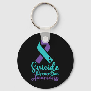 Suicide Prevention Awareness Month Blauwgroen Paar Sleutelhanger