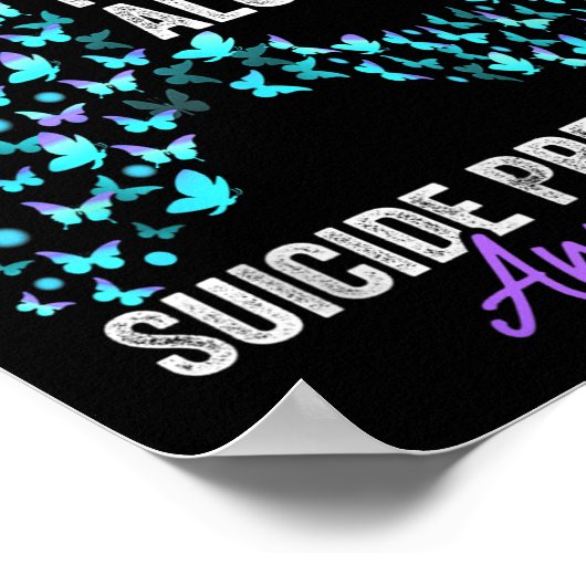 Suicide Prevention Awareness Month Butterflies Tea Poster (Hoek)