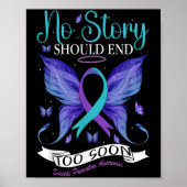 Suicide Prevention Awareness - No Story Should End Poster (Voorkant)