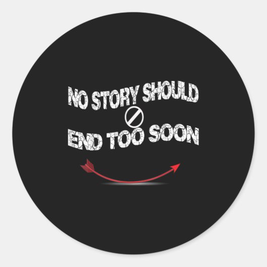 Suicide Prevention Awareness ,no Story Should End Ronde Sticker (Voorkant)