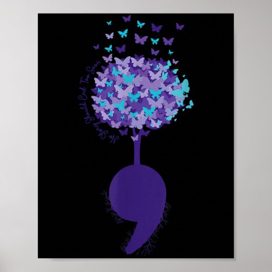 Suicide Prevention Awareness No Story Should End T Poster (Voorkant)